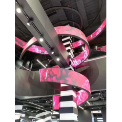 Indoor Full Color Flexible Irregular 4K LED HD Display Screen P1.875 P2 Indoor Advertising LED Display Flexible Led Soft Screen