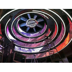 Indoor Full Color Flexible Irregular 4K LED HD Display Screen P1.875 P2 Indoor Advertising LED Display Flexible Led Soft Screen