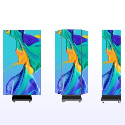 LED Advertising Digital P2.5 P3 P4 Foldable Double-Sided Three LED Three-Fold Poster Foldable LED Screen Display
