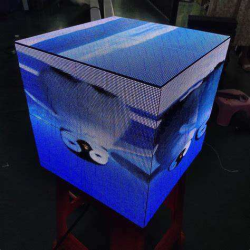 High definition indoor and outdoor logo LED display screen advertisement LED Rubik's Cube screen high-definition 3D 4-sided LED Rubik's Cube creative display screen