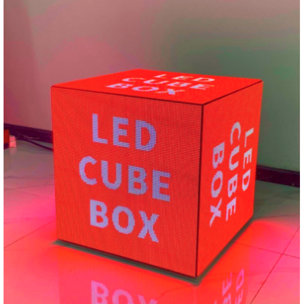 High definition indoor and outdoor logo LED display screen advertisement LED Rubik's Cube screen high-definition 3D 4-sided LED Rubik's Cube creative display screen
