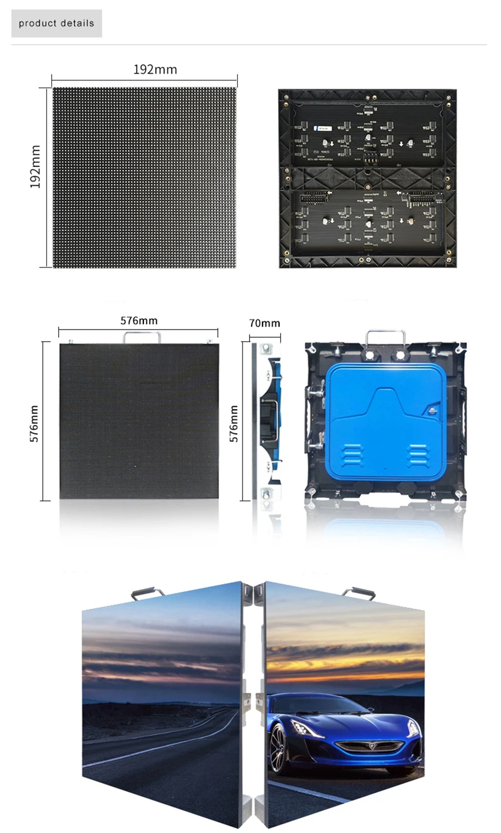 64x32 64x64 LED Display Module Dot Matrix P3 SMD 2121 LED Screen Module